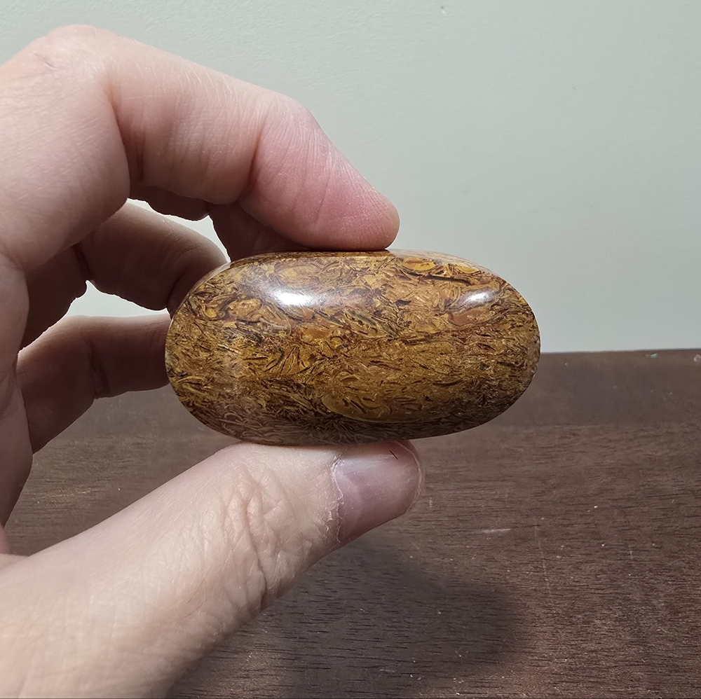Calligraphy Stone Crystal Palmstone #C